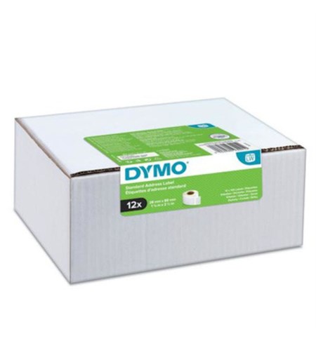 2093091 - Dymo Standard Address Labels, 89x28mm, White, Pack Of 12